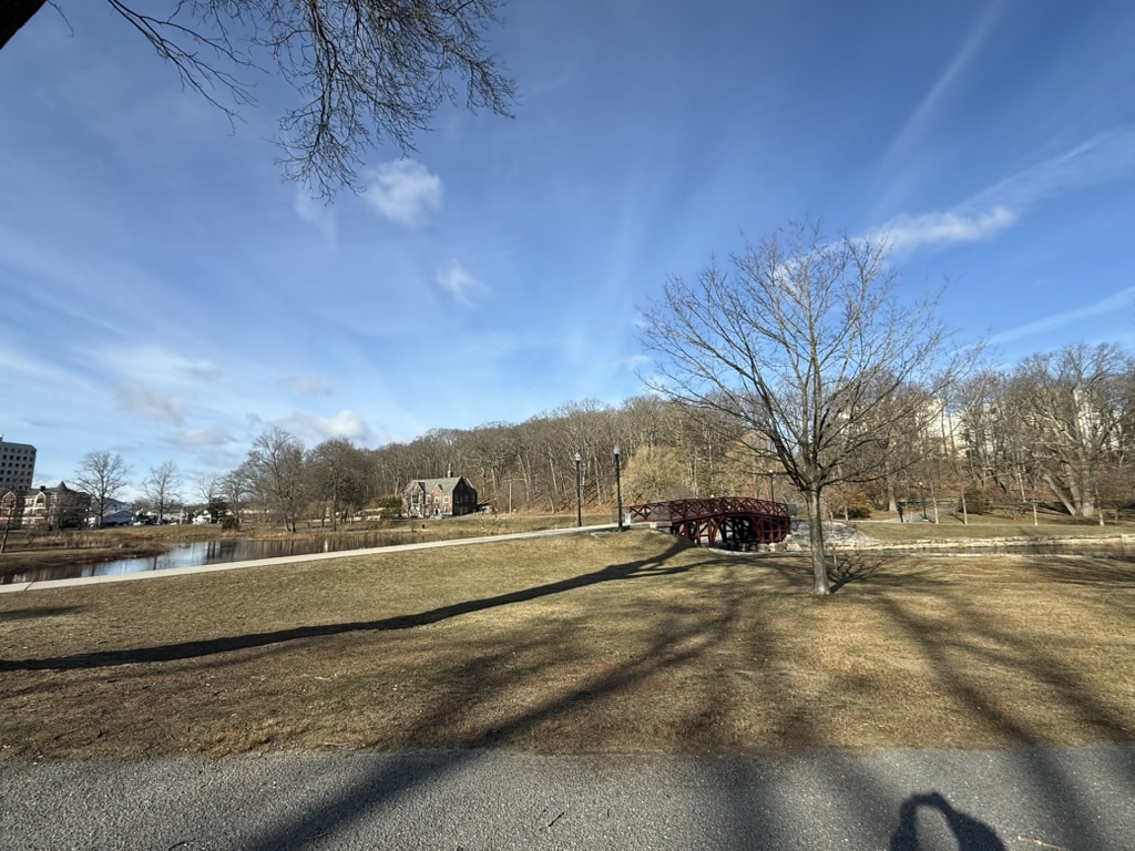 Elm Park — stone-lined waterway
